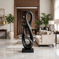 Handcrafted Infinity Wooden Sculpture For Mediterranean Home Decor