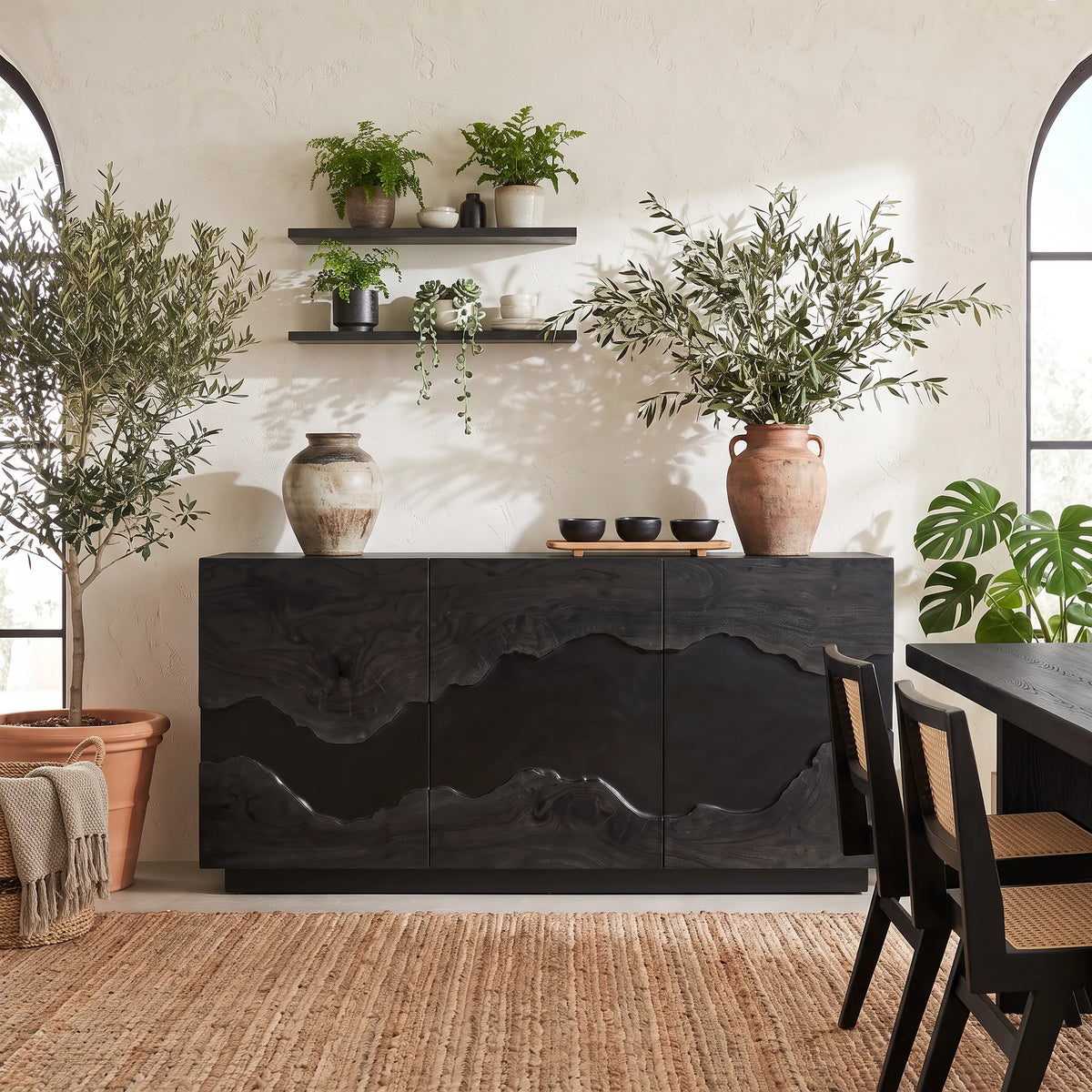 Contemporary Sideboard Buffet Cabinet Entryway