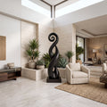 Modern Organic Twisted Wood Sculpture For Luxury Entryway Decor