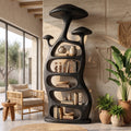 Organic Curved Sculptural Bookcase Modern Living Room