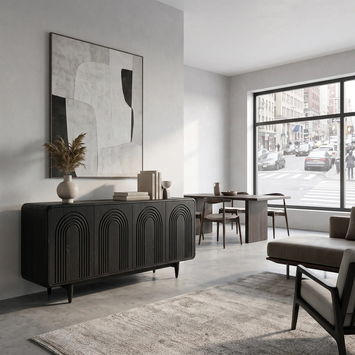 Elegant Sideboard Dining Room Sideboard Cabinet Modern Sideboard Rounded Arch Doors For Dining Room