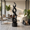 Organic Modern Wooden Sculpture For Luxury Entryway Decor