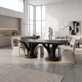 Airy Dining Table Rectangle Dining Table Wooden Dining Table Tree Base For Dining Room