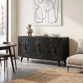 Serene Sideboard Dining Room Sideboard Cabinet Modern Sideboard Triple Face Carving For Dining Room