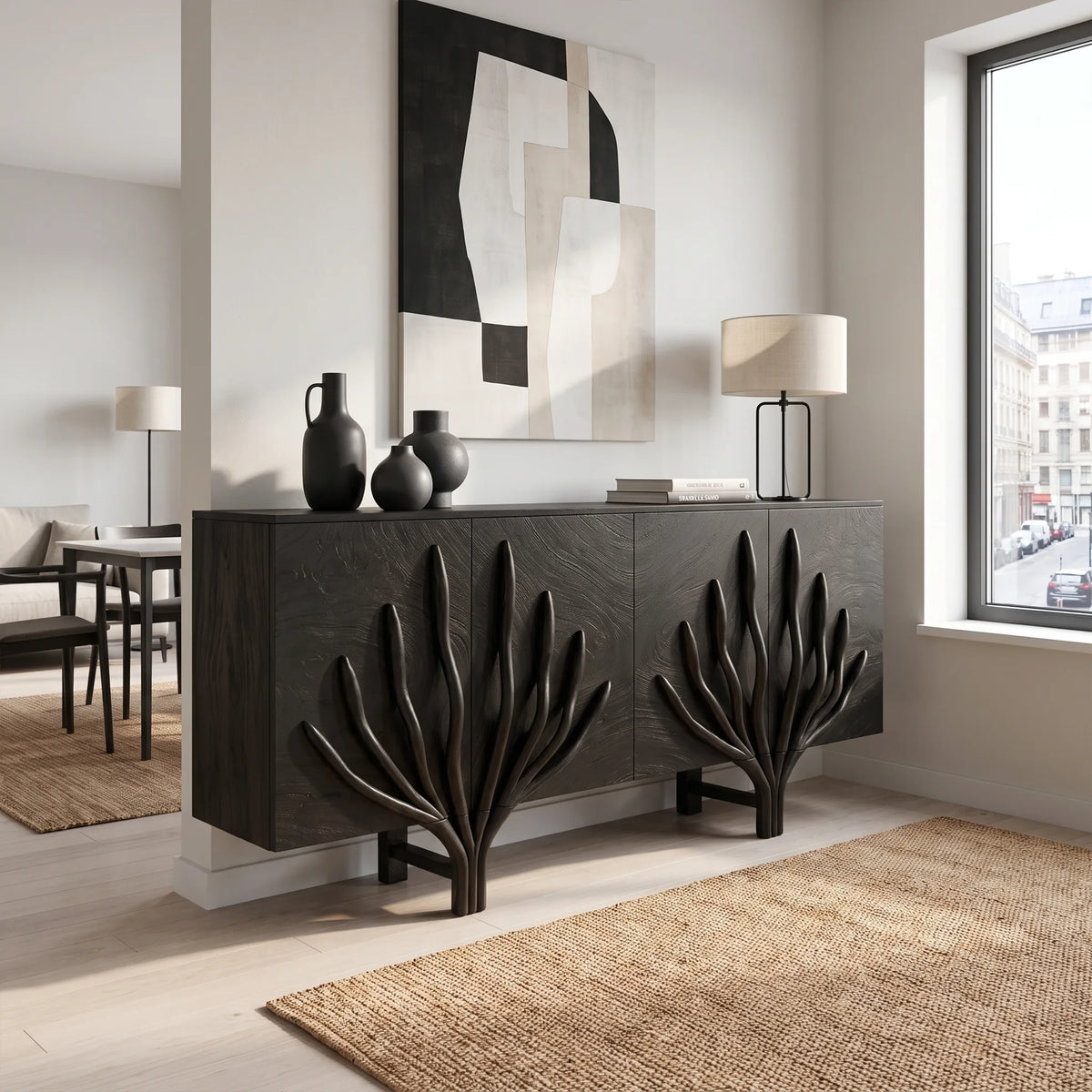 Organic Sideboard Sideboard Cabinet Modern Sideboard Branch Relief For Living Room