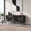 Elegant Sideboard Cabinet Dining Sideboard Buffet Cabinet Radiating Carved Doors For Dining Room