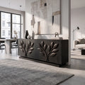 Elegant Sideboard Cabinet Dining Sideboard Buffet Cabinet Botanical Carving For Dining Room