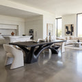 Minimal Dining Table Rectangle Dining Room Table Sculptural Branch Base For Dining Room
