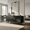 Sculptural Sideboard Dining Sideboard Cabinet Buffet Cabinet Spiral Carved Front For Dining Room
