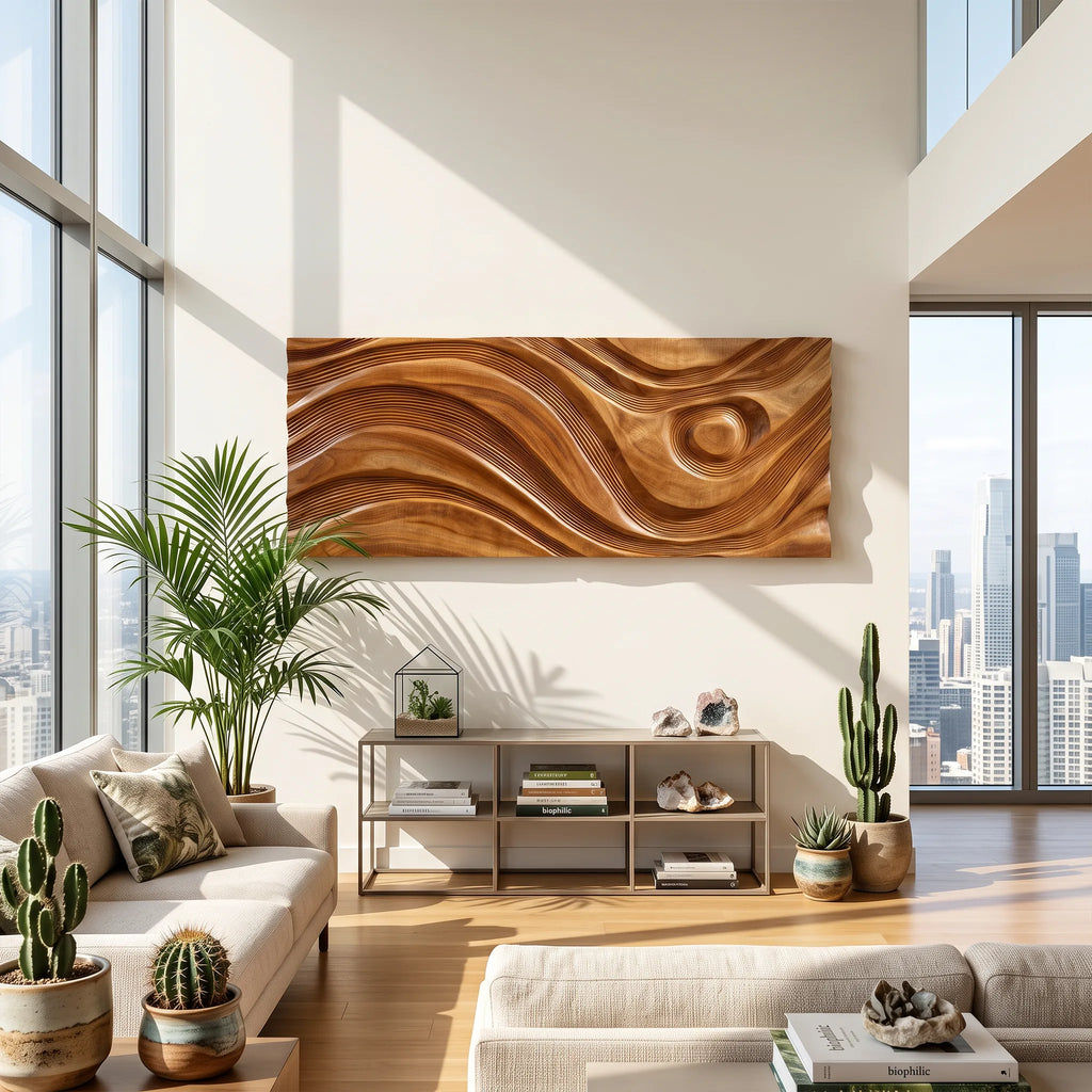 Mid Century Modern Wood Wall Art For Kitchen