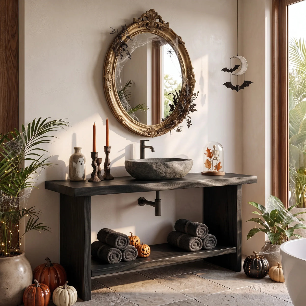 Rustic Halloween Bathroom Vanity Luxury Bathroom