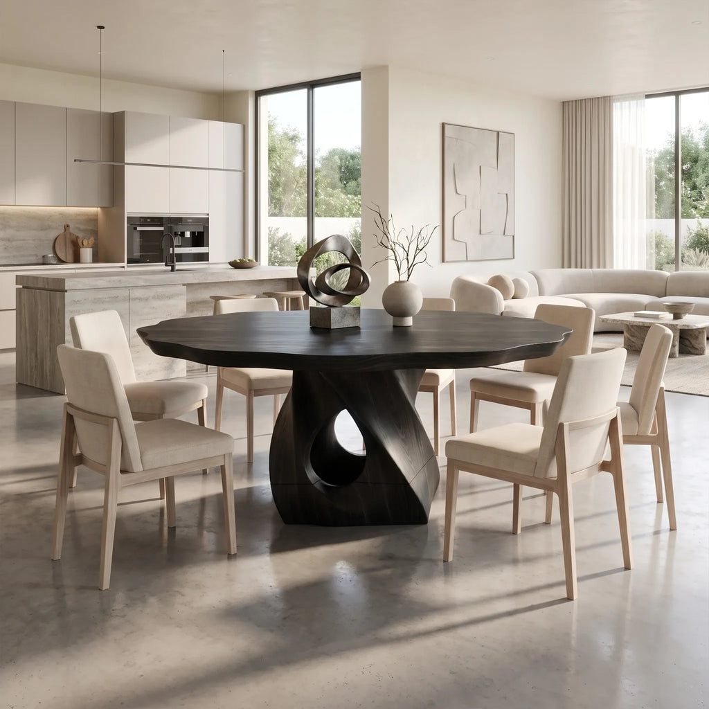 Tranquil Oval Dining Table Modern Dining Table Dining Room Table Sculptural Base For Dining Room