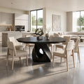 Tranquil Oval Dining Table Modern Dining Table Dining Room Table Sculptural Base For Dining Room