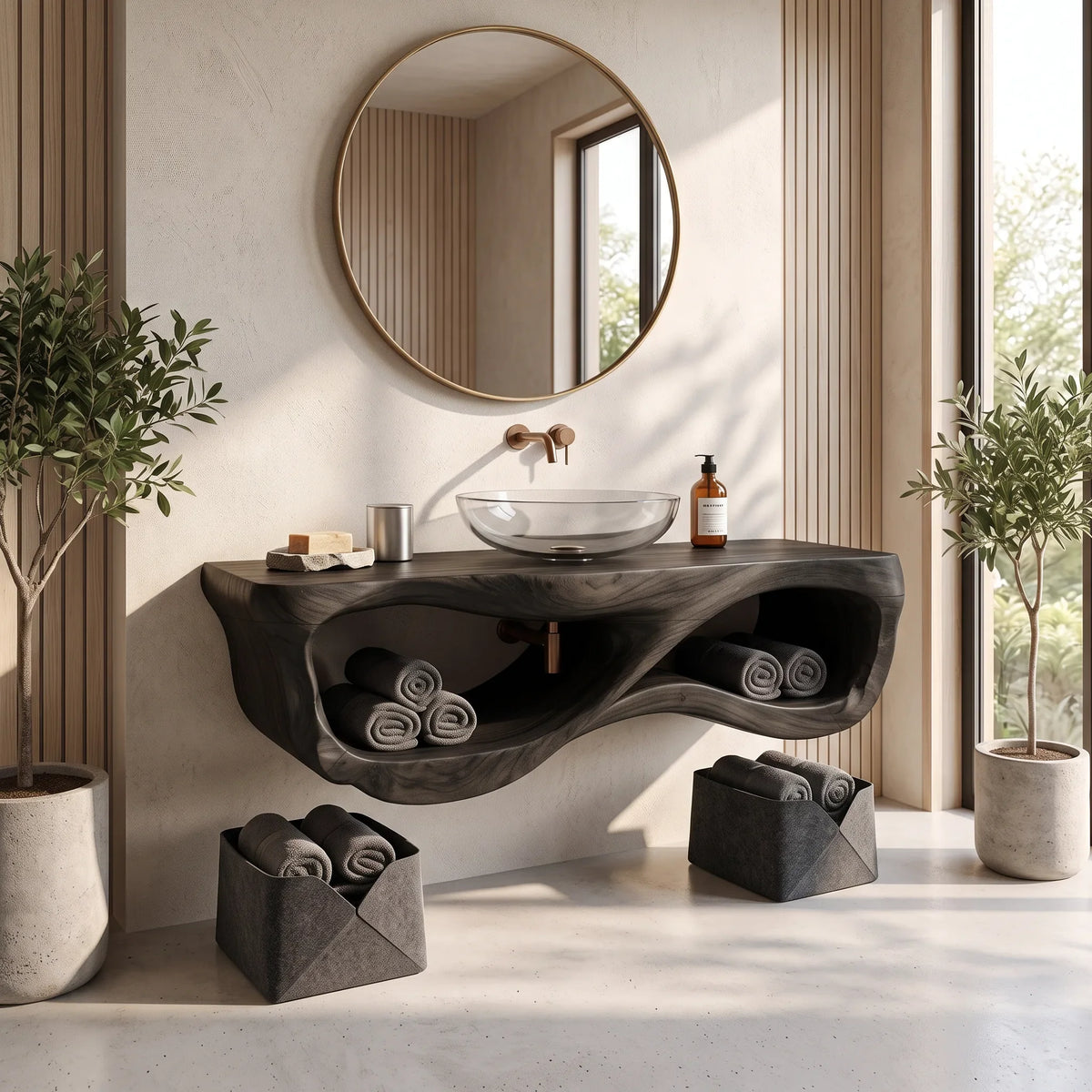 Rustic Bathroom Vanity Cabinet Guest Bathroom