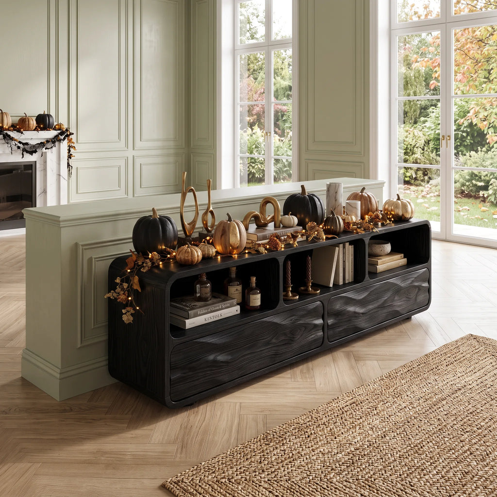 Farmhouse Pumpkin Storage Console Table Luxury Bedroom