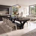 Artistic Dining Table Rectangle Wood Dining Room Table Curved Base For Dining Room