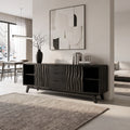 Warm Sideboard Cabinet Dining Room Sideboard Buffet Cabinet Textured Doors For Dining Room