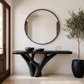 Live Edge Sculptural Console Table For Modern Entryway