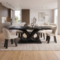 Calm Modern Dining Table Dining Room Table Rectangle Dining Table Infinity Base For Dining Room