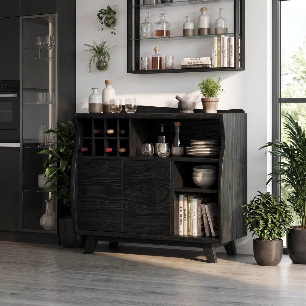 Organic Modern Bar Cabinet With Storage Kitchen