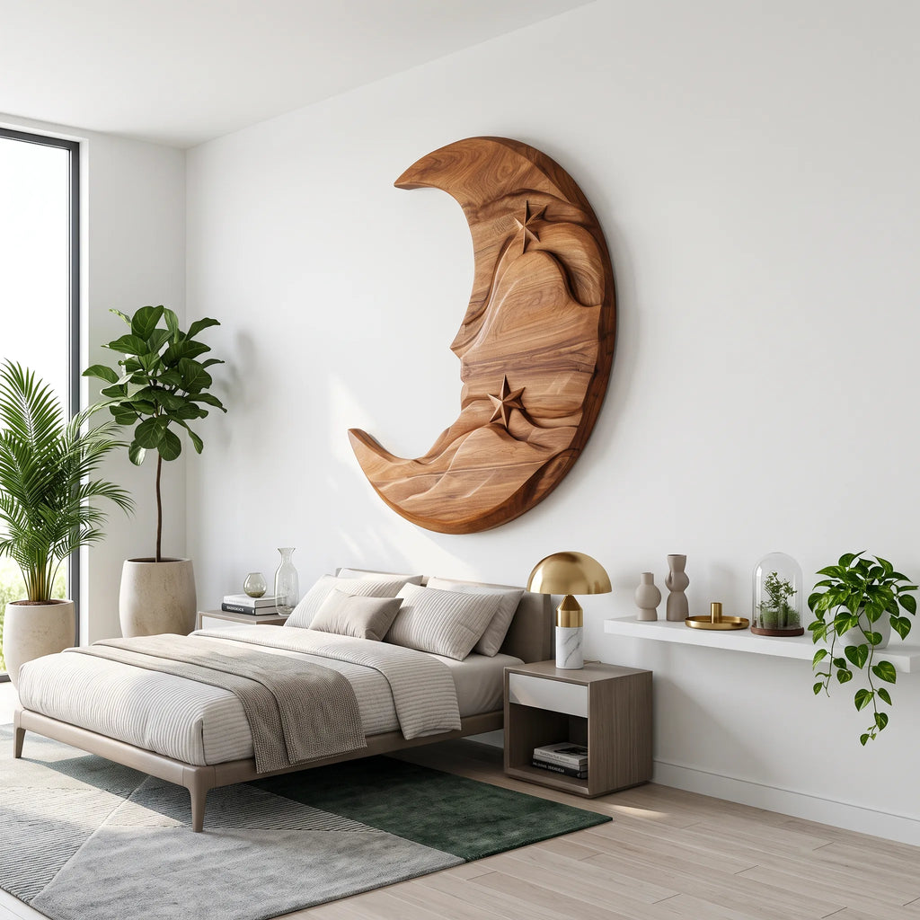 Mid Century Wooden Wall Decor For Reading Nook