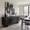 Natural Sideboard Cabinet Dining Room Sideboard Modern Sideboard Branch Carving For Living Room
