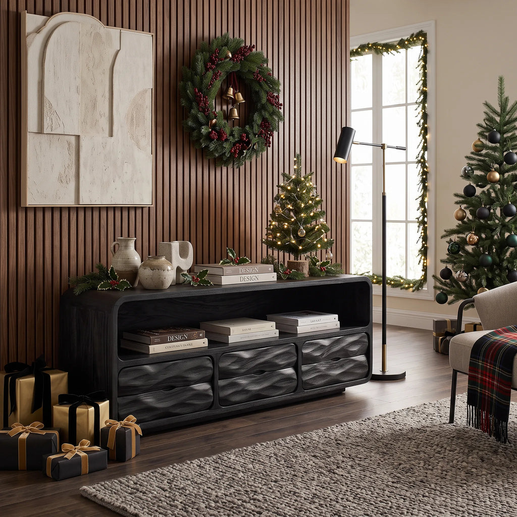 Rustic Christmas Console Table Luxury Living Room