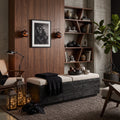Wooden Storage Bench Cushion For Halloween Bedroom Decor
