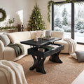 Rustic Christmas Lift Top Coffee Table Cozy Living Room