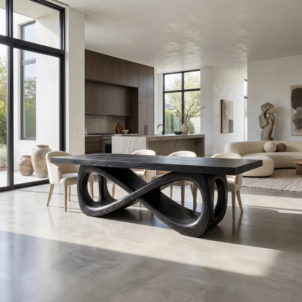 Airy Modern Dining Table Rectangle Wood Dining Room Table For Dining Room