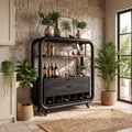 Mediterranean Wine Bar Cabinet Coastal Residence