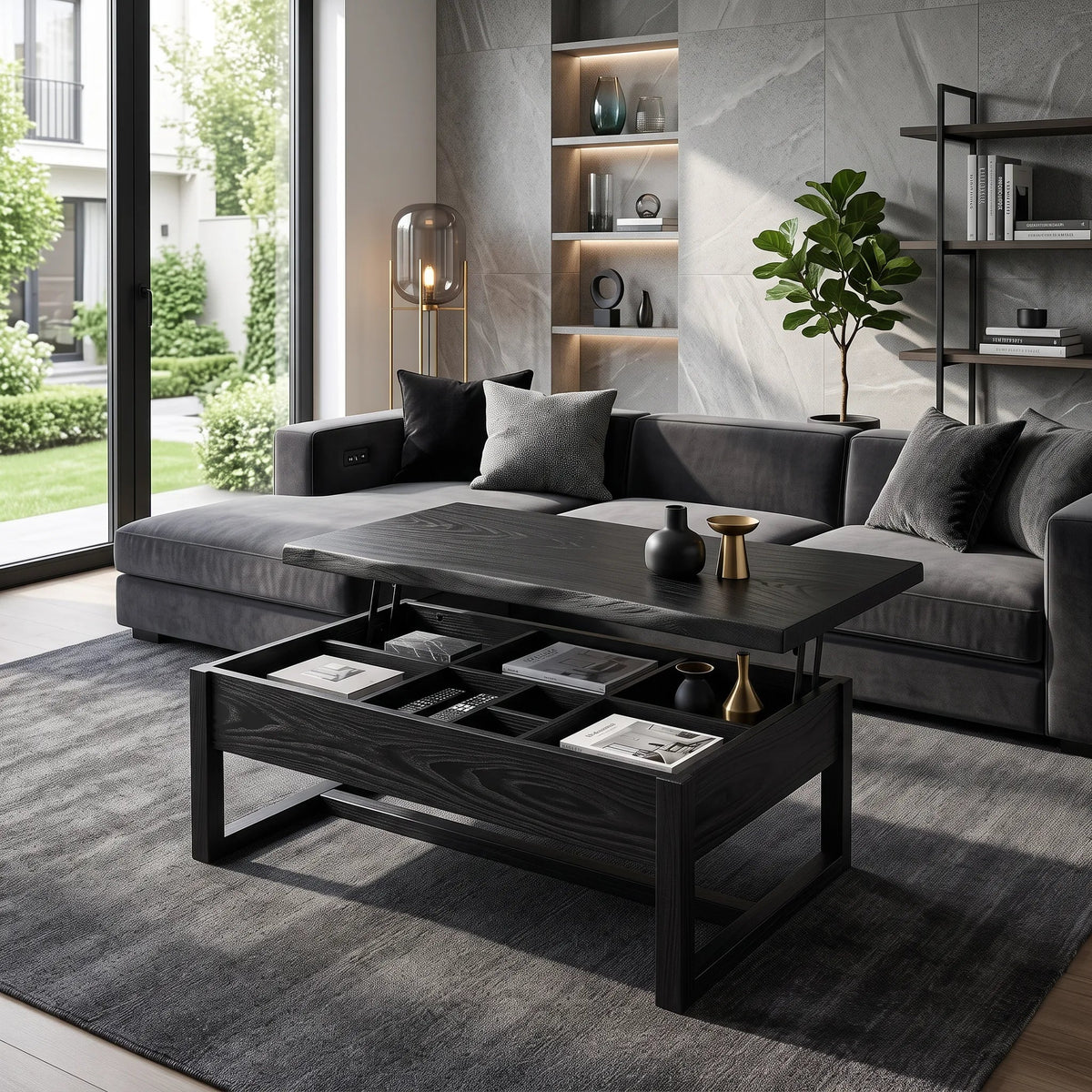 Mid Century Lift Top Coffee Table Modern Loft