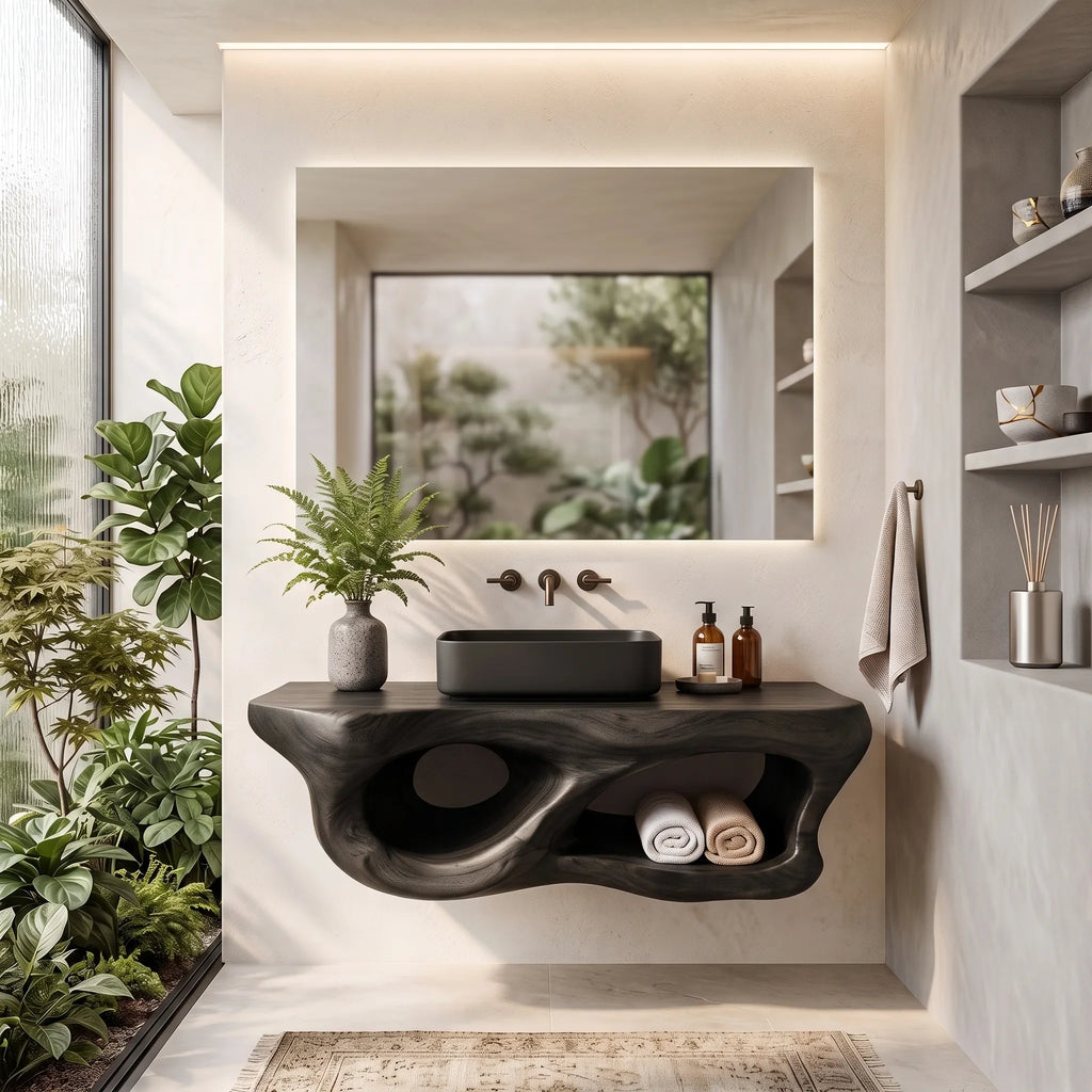 Modern Wooden Bathroom Vanity Wellness Room