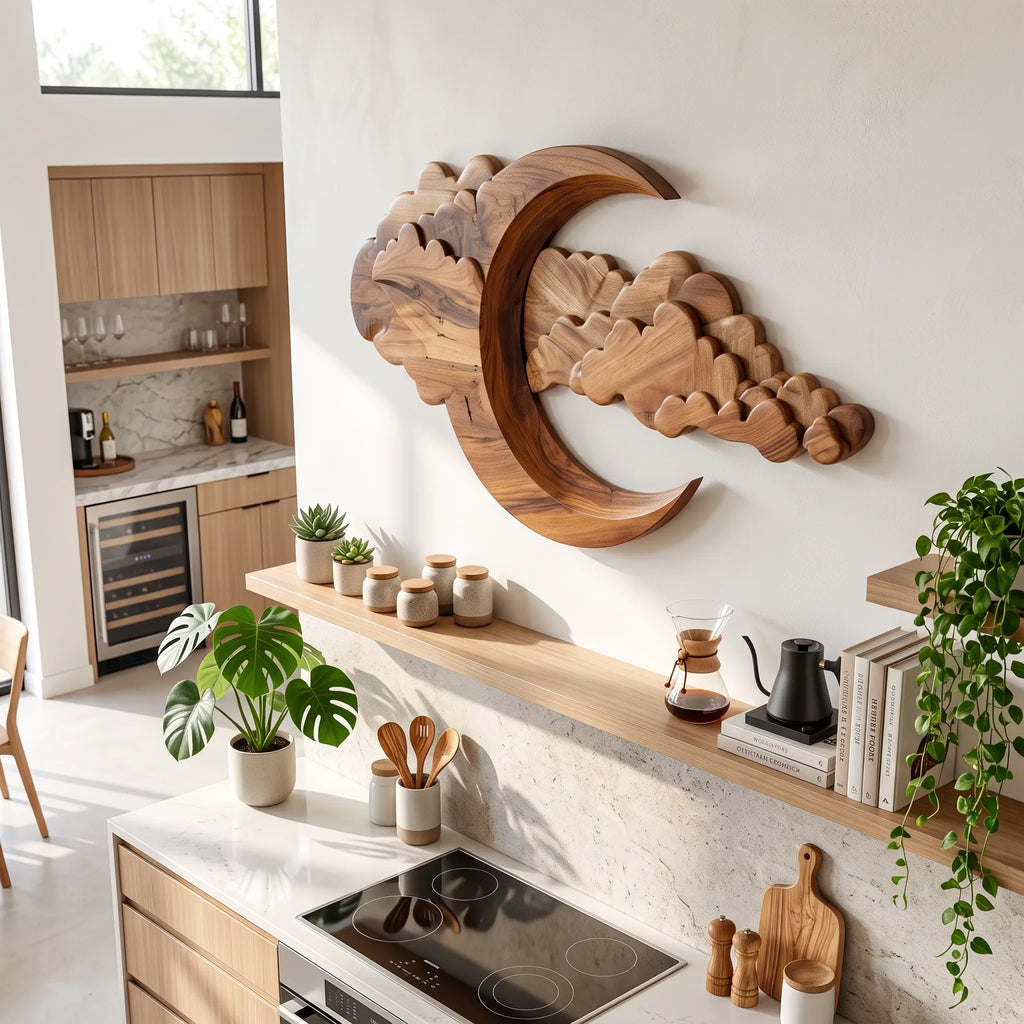 Rustic Statement Wood Wall Art For Dining Area