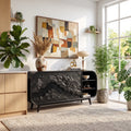 Mid Century Carved Credenza Living Room