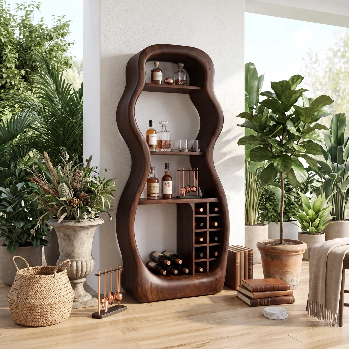 Handcrafted Liquor Cabinet Modern Living Room