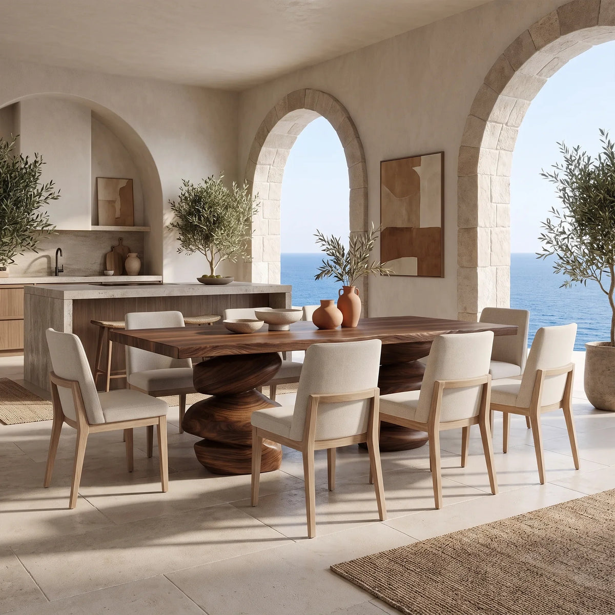 Organic Dining Table Rectangle Dining Room Table Sculptural Base For Dining Room