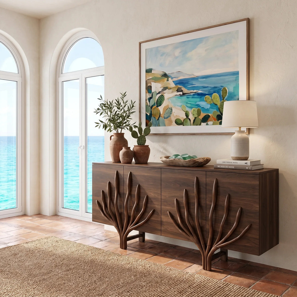 Organic Sideboard Sideboard Cabinet Modern Sideboard Branch Relief For Living Room