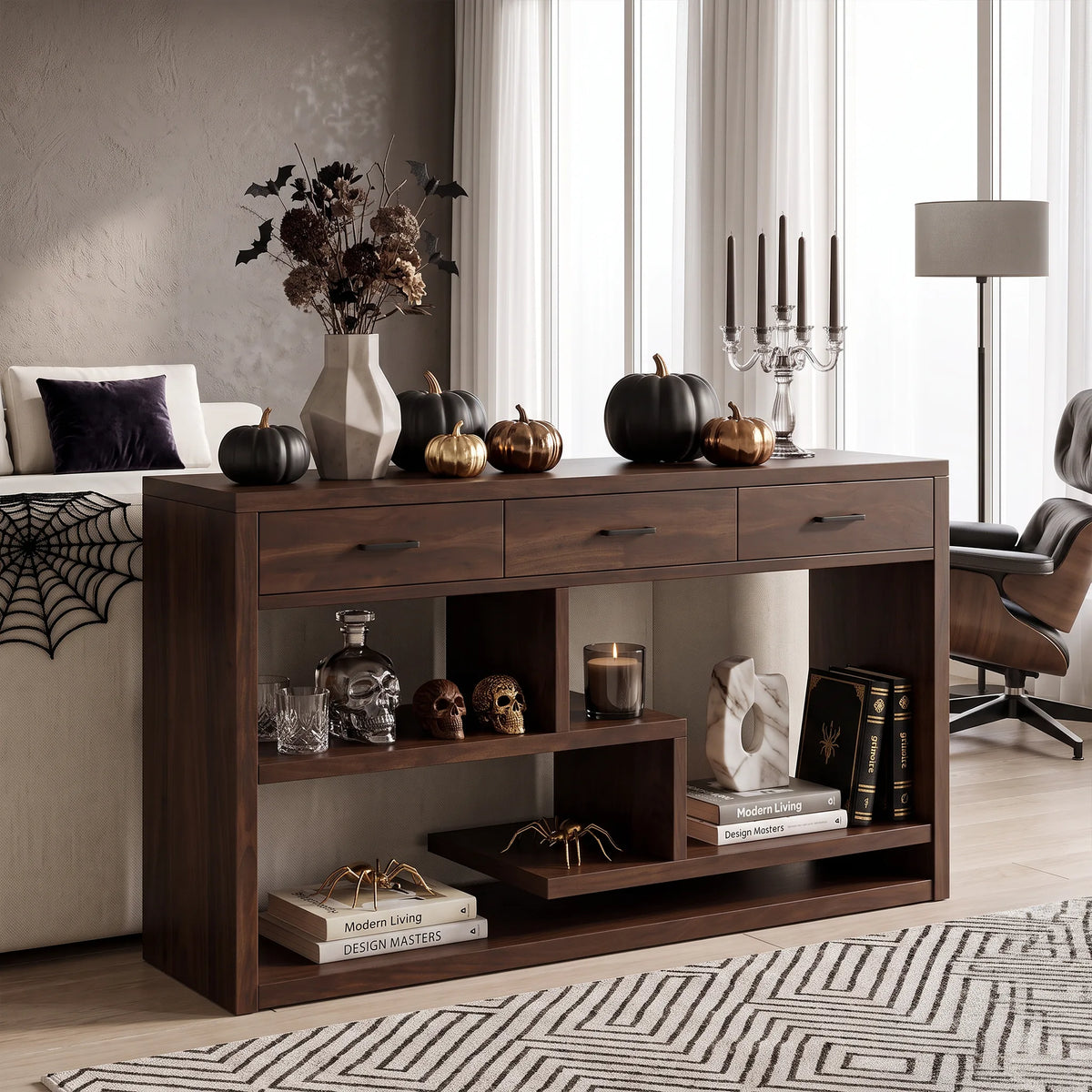 Rustic Halloween Sofa Table Contemporary Living Room