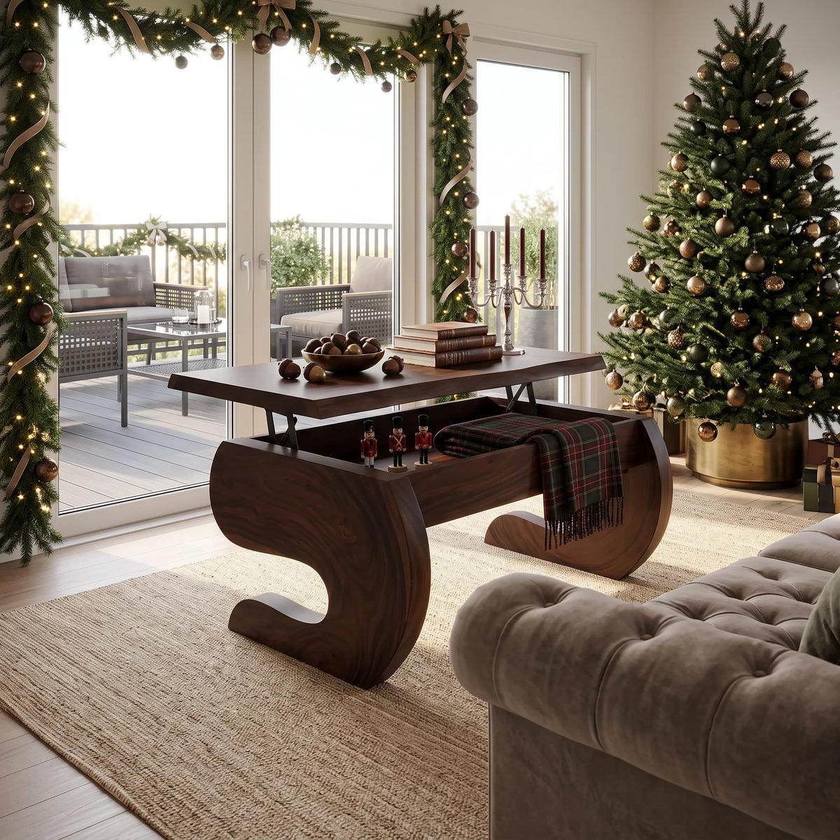 Organic Halloween Coffee Table With Storage Family Room