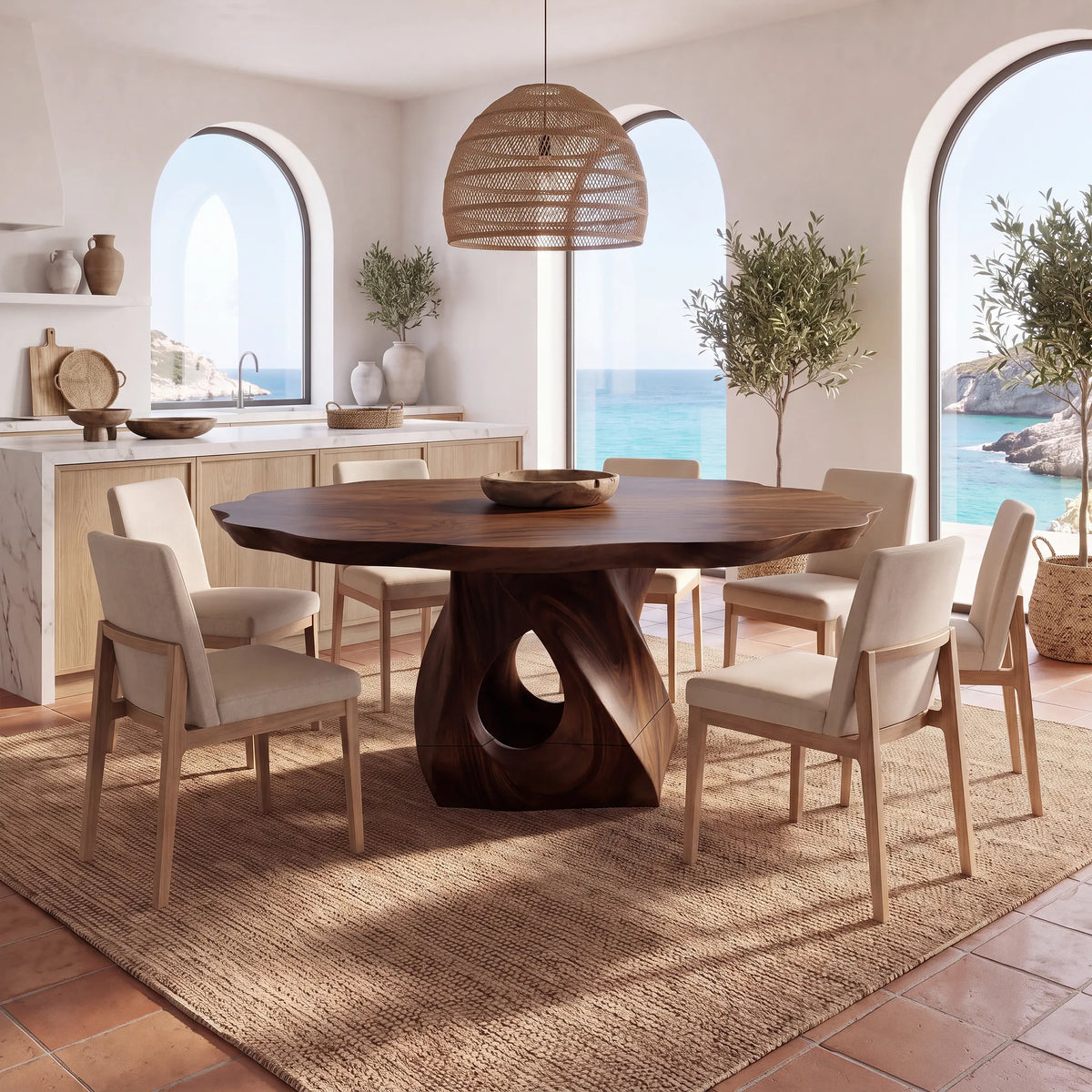 Tranquil Oval Dining Table Modern Dining Table Dining Room Table Sculptural Base For Dining Room
