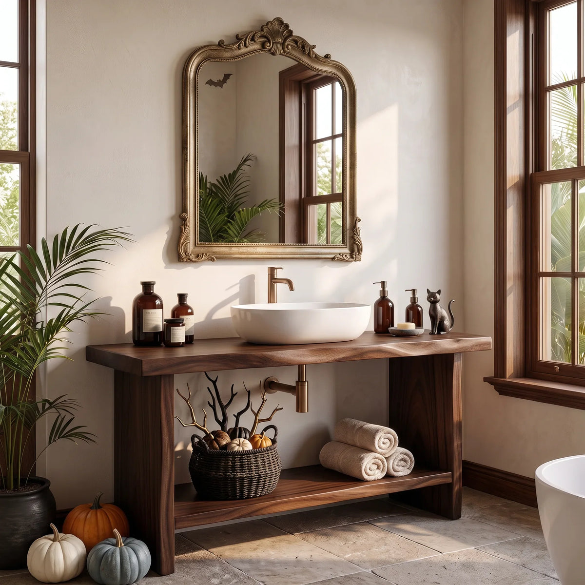 Rustic Halloween Bathroom Vanity Luxury Bathroom