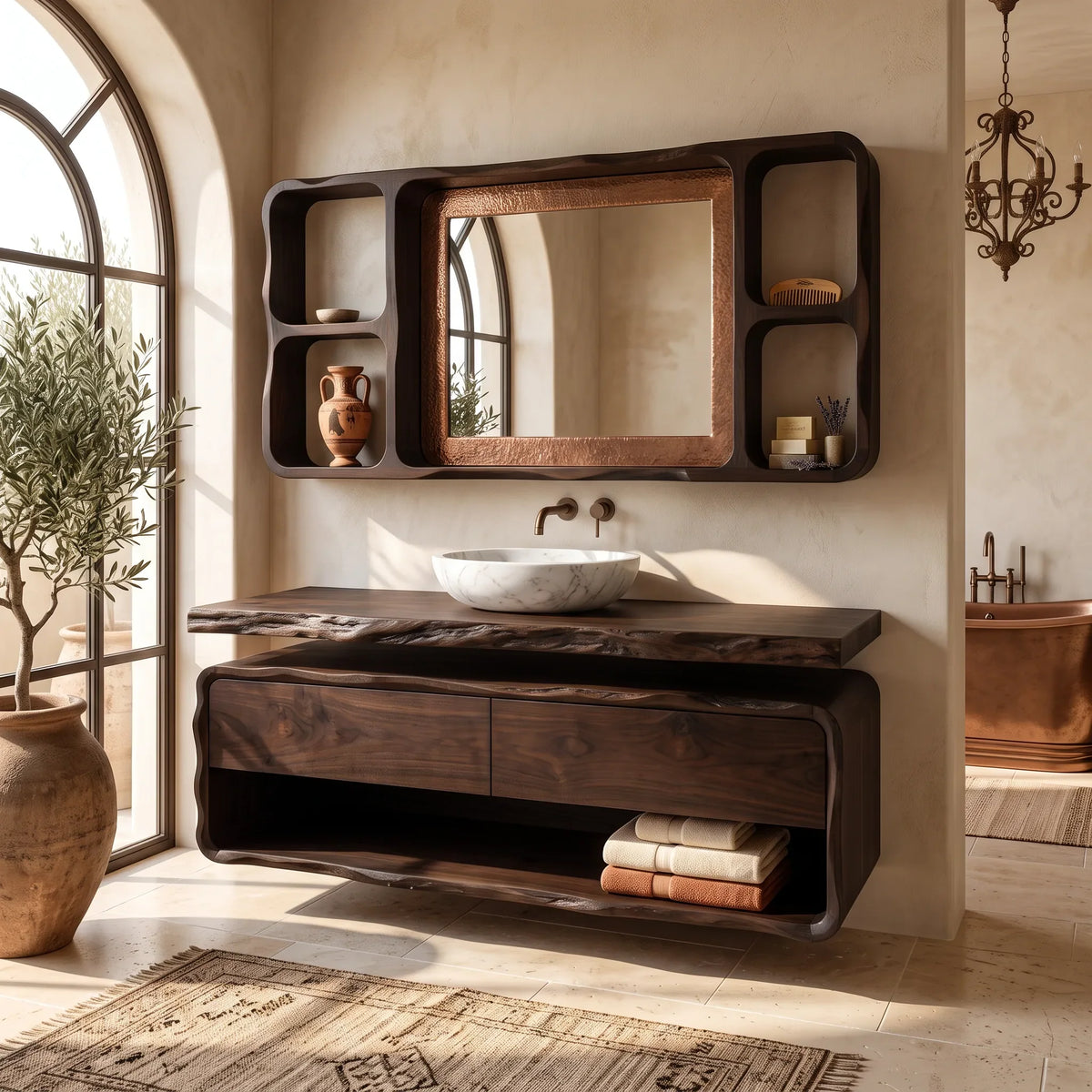 Rustic Live Edge Bathroom Vanity Luxury Bathroom