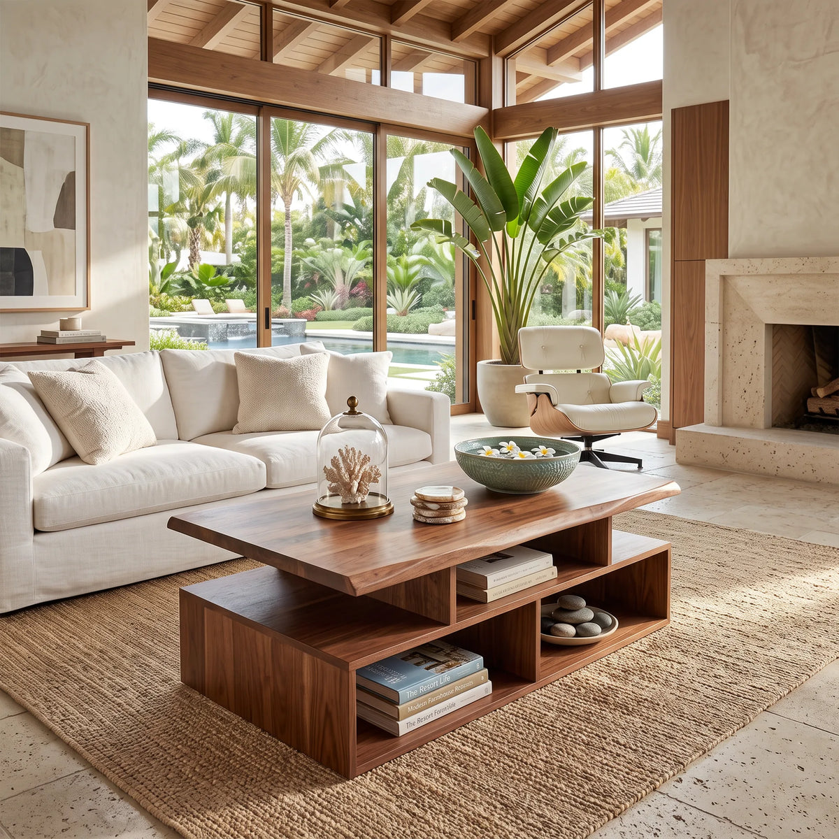 Mid Century Live Edge Coffee Table Urban Residence