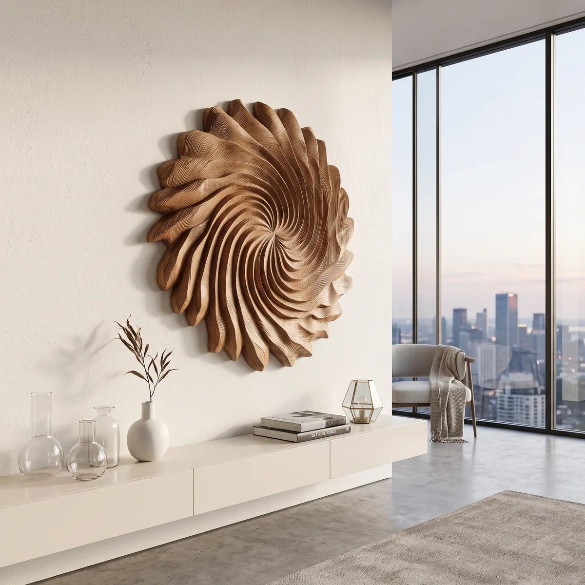 Modern 3D Wood Wall Art For Living Room