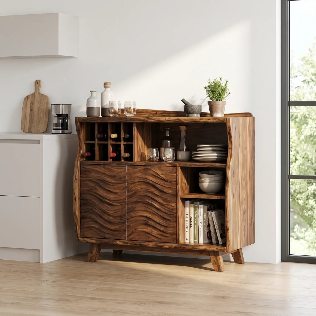 Organic Modern Bar Cabinet With Storage Kitchen