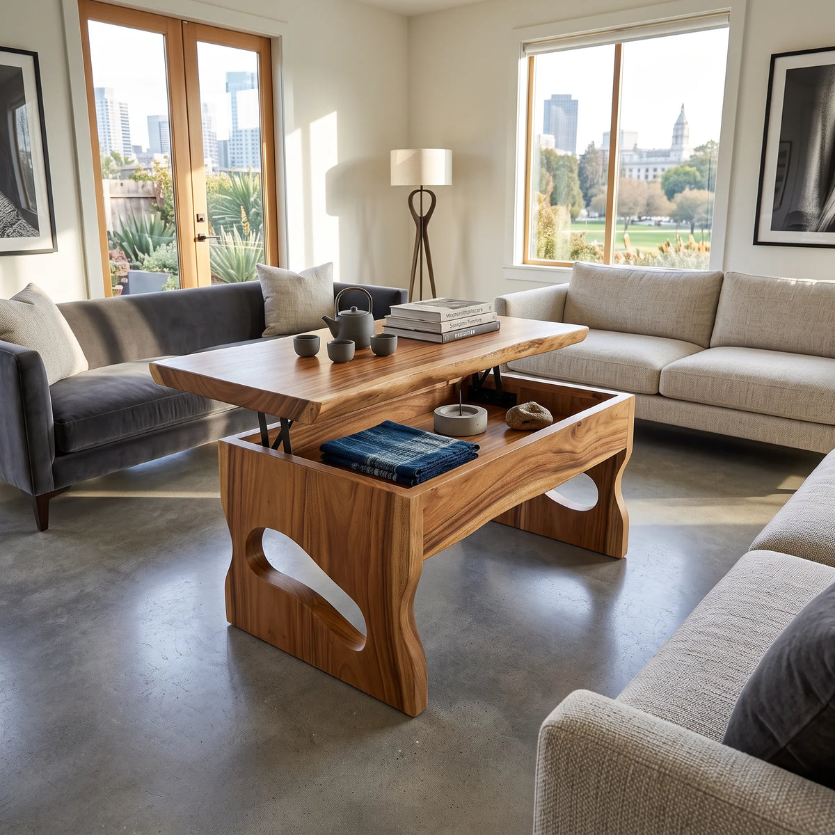 Mid Century Lift Top Coffee Table Urban Living Room