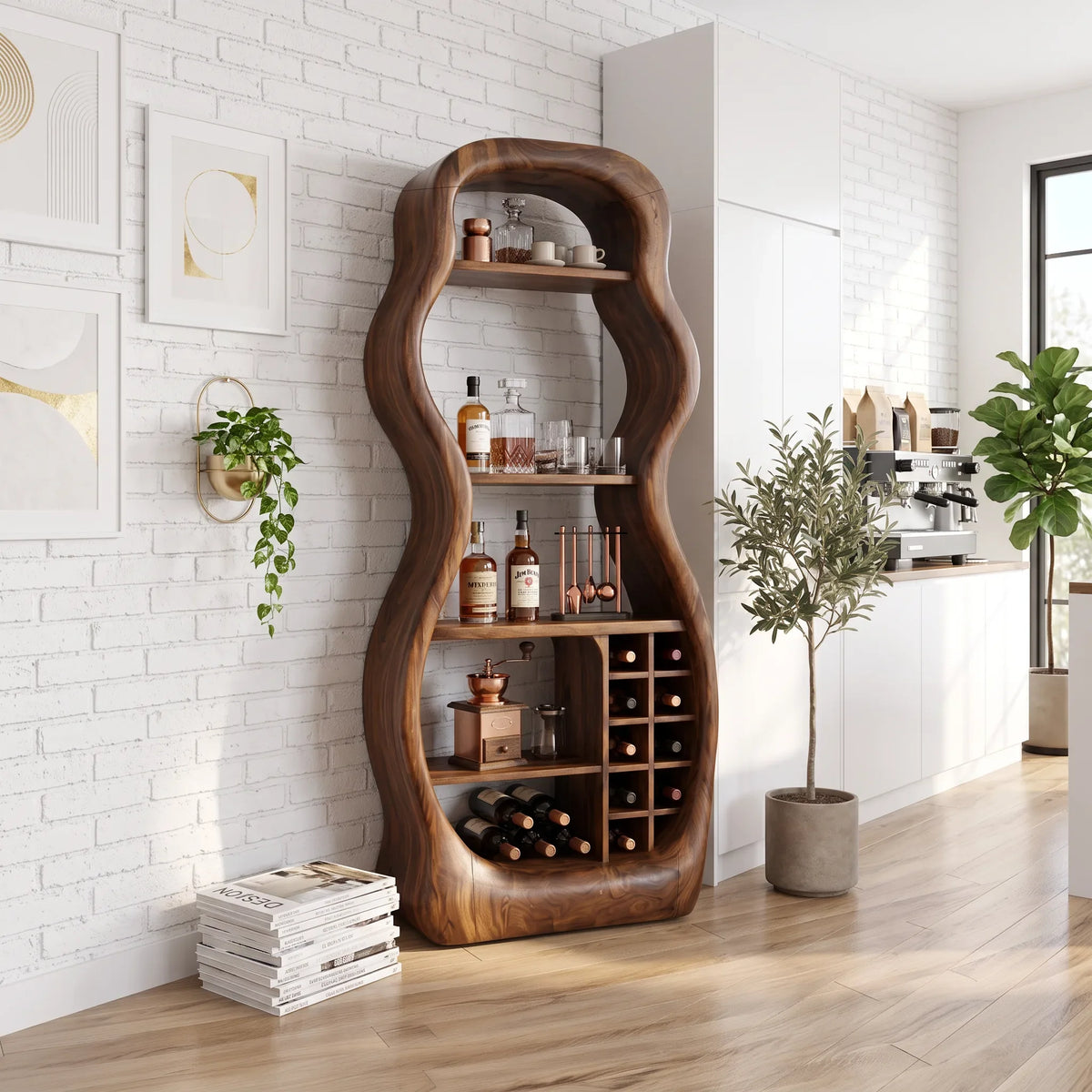 Handcrafted Liquor Cabinet Modern Living Room