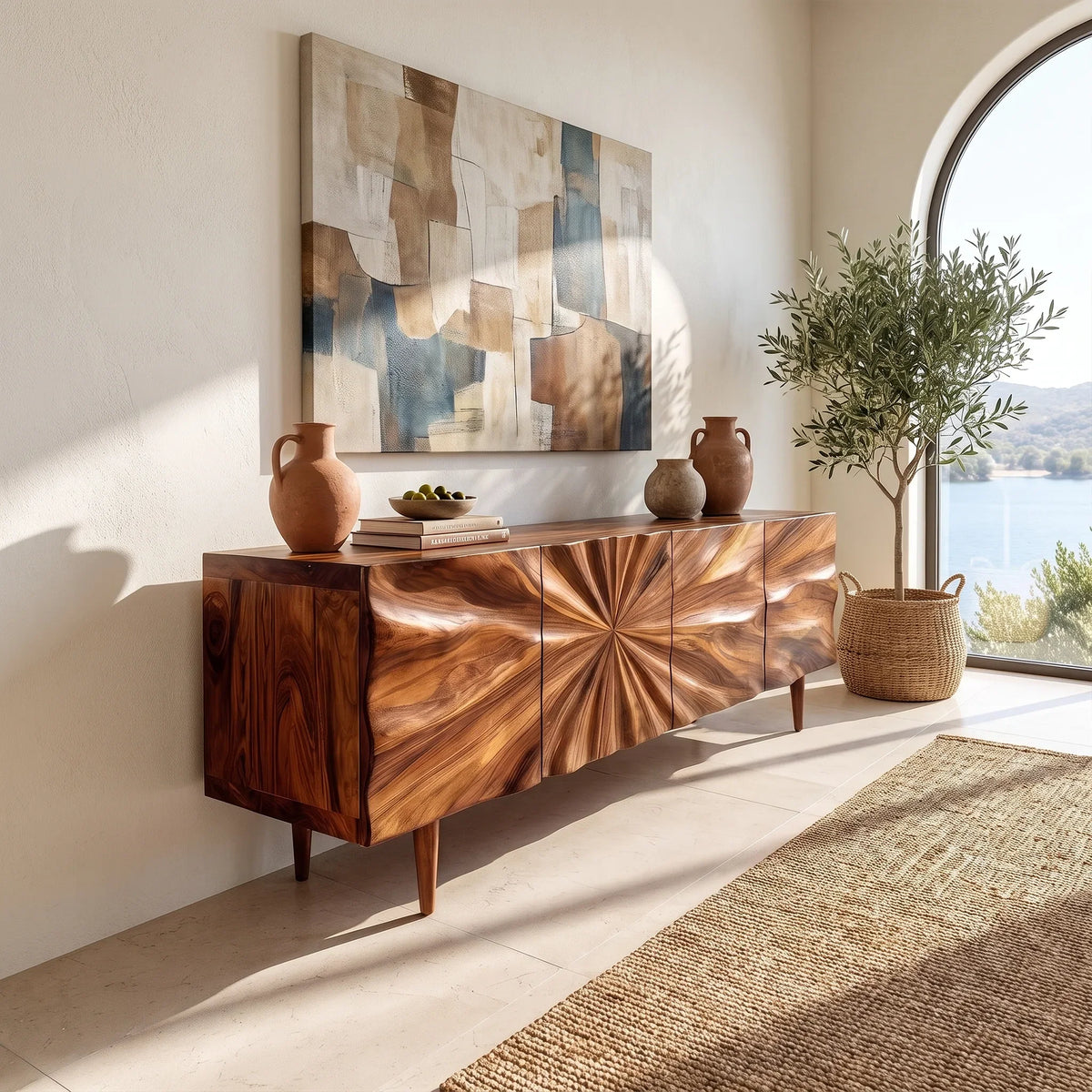 Artistic Sideboard Cabinet Modern Sideboard Buffet Cabinet Radiant Carving For Living Room