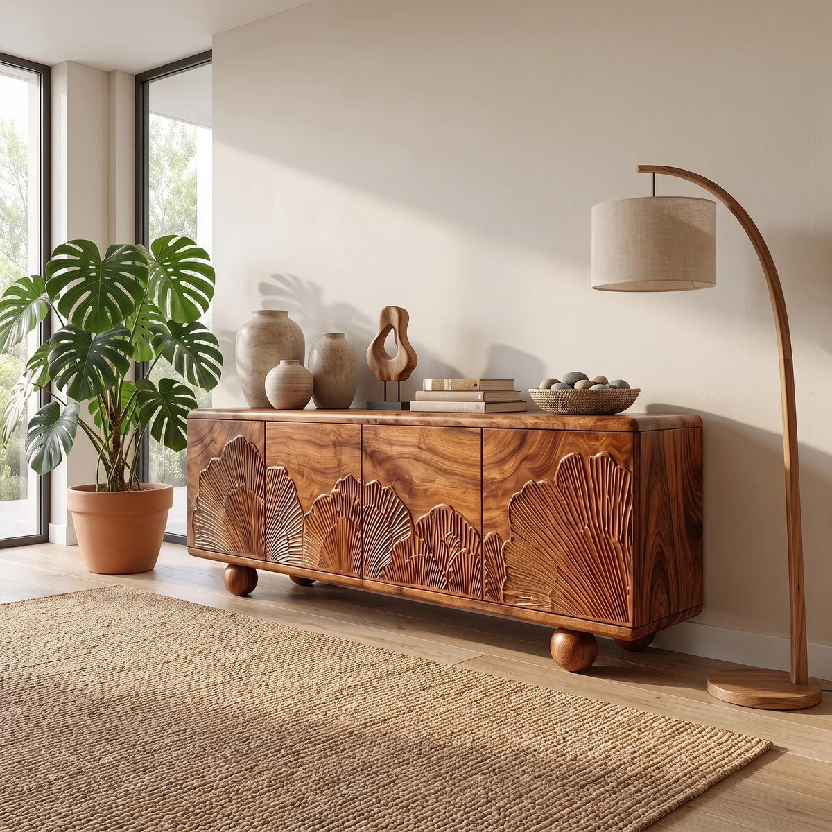 Distinctive Sideboard Sideboard Cabinet Modern Sideboard Fan Relief Doors For Living Room
